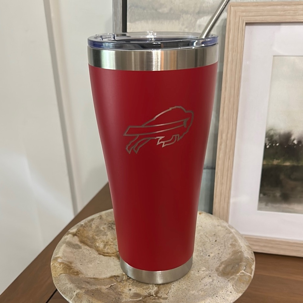 NEW Buffalo Bills Red Stainless Steel Tumbler